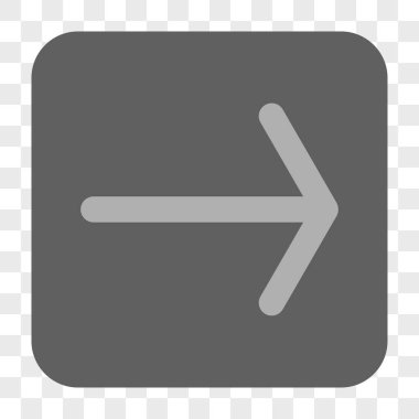 Ok sağ yuvarlak kare düğme