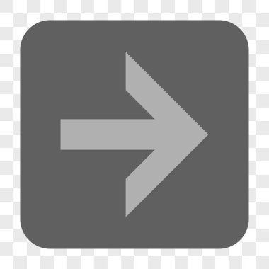 Ok sağ yuvarlak kare düğme