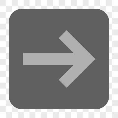 Ok sağ yuvarlak kare düğme