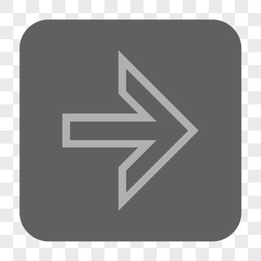 Ok sağ yuvarlak kare düğme