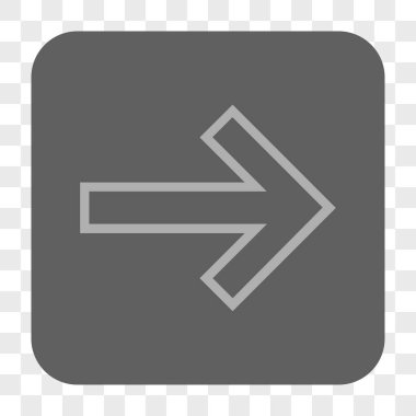 Ok sağ yuvarlak kare düğme