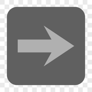 Ok sağ yuvarlak kare düğme