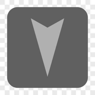 Ok ucu yuvarlatılmış kare düğmesini basılı