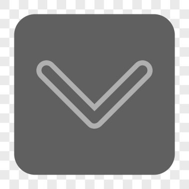 Ok ucu yuvarlatılmış kare düğmesini basılı