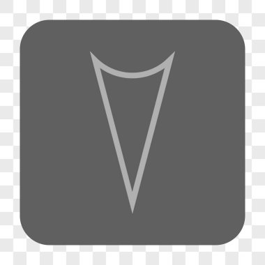 Ok ucu yuvarlatılmış kare düğmesini basılı