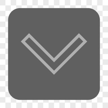 Ok ucu yuvarlatılmış kare düğmesini basılı