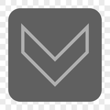 Ok ucu yuvarlatılmış kare düğmesini basılı