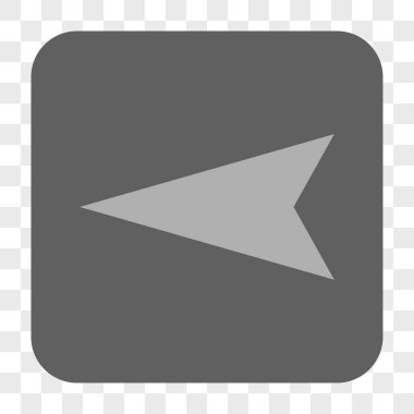 Ok ucu sol yuvarlak kare düğme