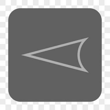 Ok ucu sol yuvarlak kare düğme