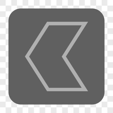 Ok ucu sol yuvarlak kare düğme