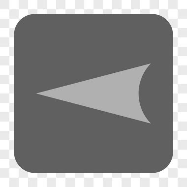 Ok ucu sol yuvarlak kare düğme