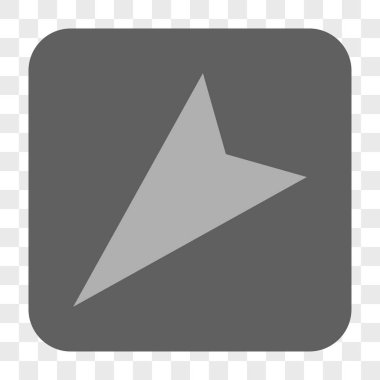 Kare düğme ok ucu sol aşağı yuvarlanmış