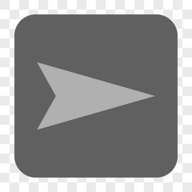 Ok ucu sağ yuvarlak kare düğme