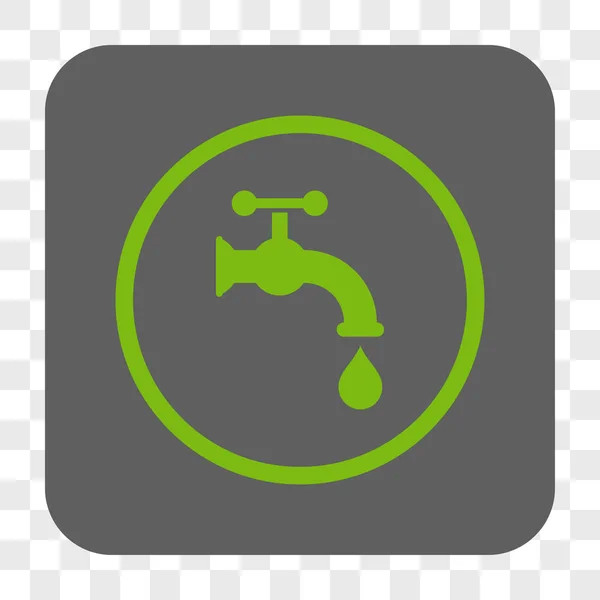 Robinet d'eau rond bouton carré — Image vectorielle
