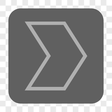 Ok ucu sağ yuvarlak kare düğme