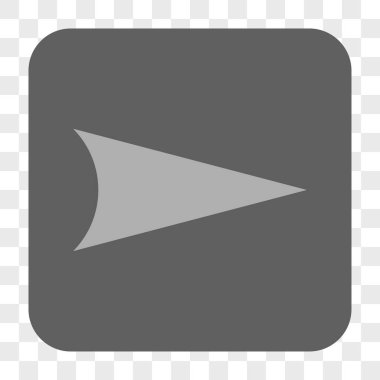 Ok ucu sağ yuvarlak kare düğme