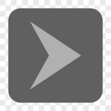 Ok ucu sağ yuvarlak kare düğme