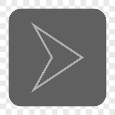 Ok ucu sağ yuvarlak kare düğme