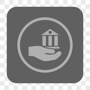 Banka hizmet yuvarlak kare düğme