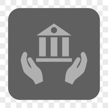 Banka hizmet yuvarlak kare düğme