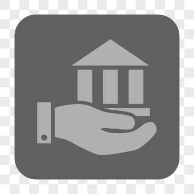 Banka hizmet yuvarlak kare düğme