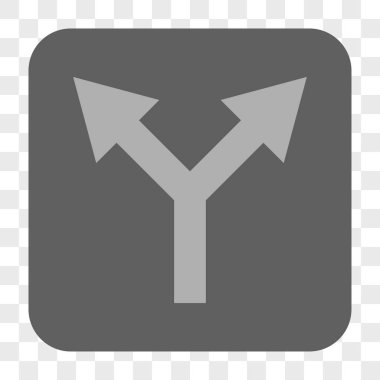 Yuvarlatılmış Kare düğmesini yukarı çatallanma ok