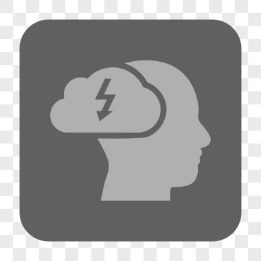 Beyin fırtınası yuvarlak kare düğme