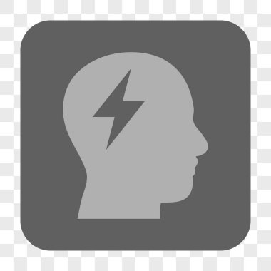 Beyin fırtınası yuvarlak kare düğme