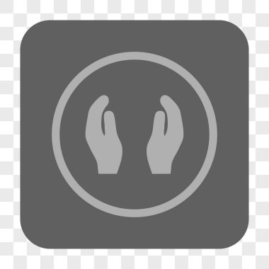 Eller yuvarlak kare düğme bakım