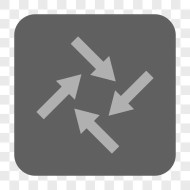 Merkezcil okları yuvarlak kare düğme