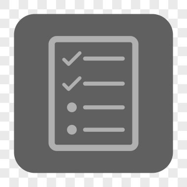 Denetim listesi sayfa yuvarlak kare düğme