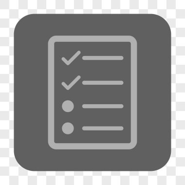 Denetim listesi sayfa yuvarlak kare düğme