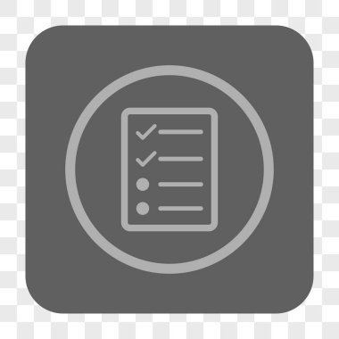 Denetim listesi sayfa yuvarlak kare düğme