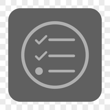 Denetim listesi yuvarlak kare düğme