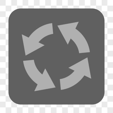 Dolaşım yuvarlak kare düğme