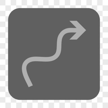 Eğri ok yuvarlak kare düğme