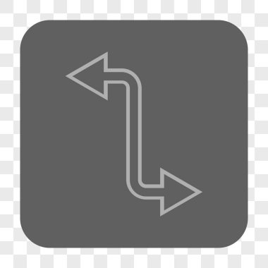 Eğri Exchange ok yuvarlak kare düğme