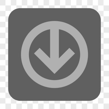 Yuvarlatılmış Kare düğme aşağı yön