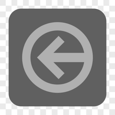 Yön sol yuvarlak kare düğme