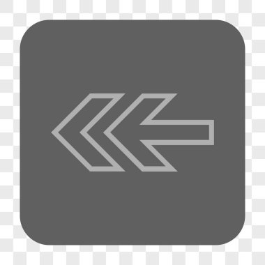 Yön sol yuvarlak kare düğme