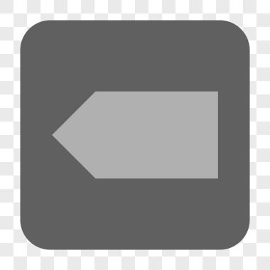 Yön sol yuvarlak kare düğme