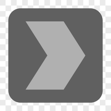 Yön sağ yuvarlak kare düğme