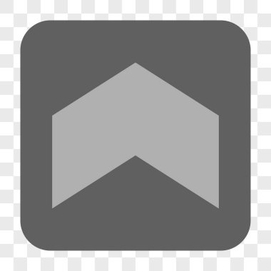 Yön yukarı yuvarlak kare düğme