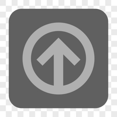 Yön yukarı yuvarlak kare düğme