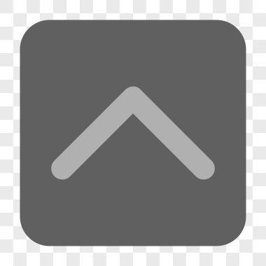 Yön yukarı yuvarlak kare düğme