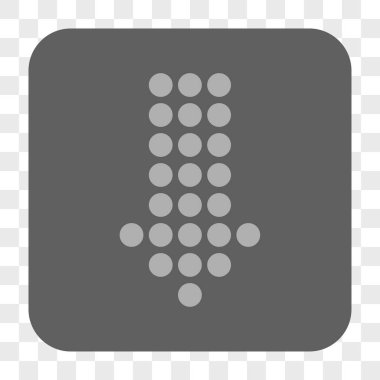 Yuvarlatılmış Kare düğme aşağı noktalı ok