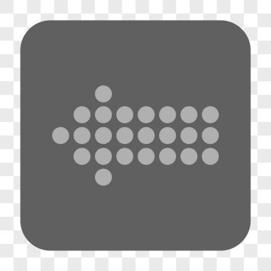 Noktalı ok sol yuvarlak kare düğme