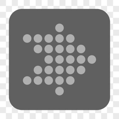 Noktalı ok sağ yuvarlak kare düğme