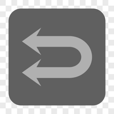 Çift sol ok yuvarlak kare düğme