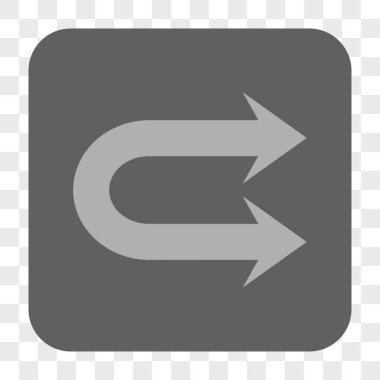 Çift sağ ok yuvarlak kare düğme